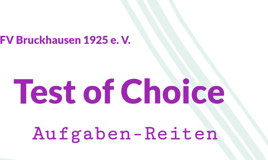 Test of Choice/Trainingsspringen